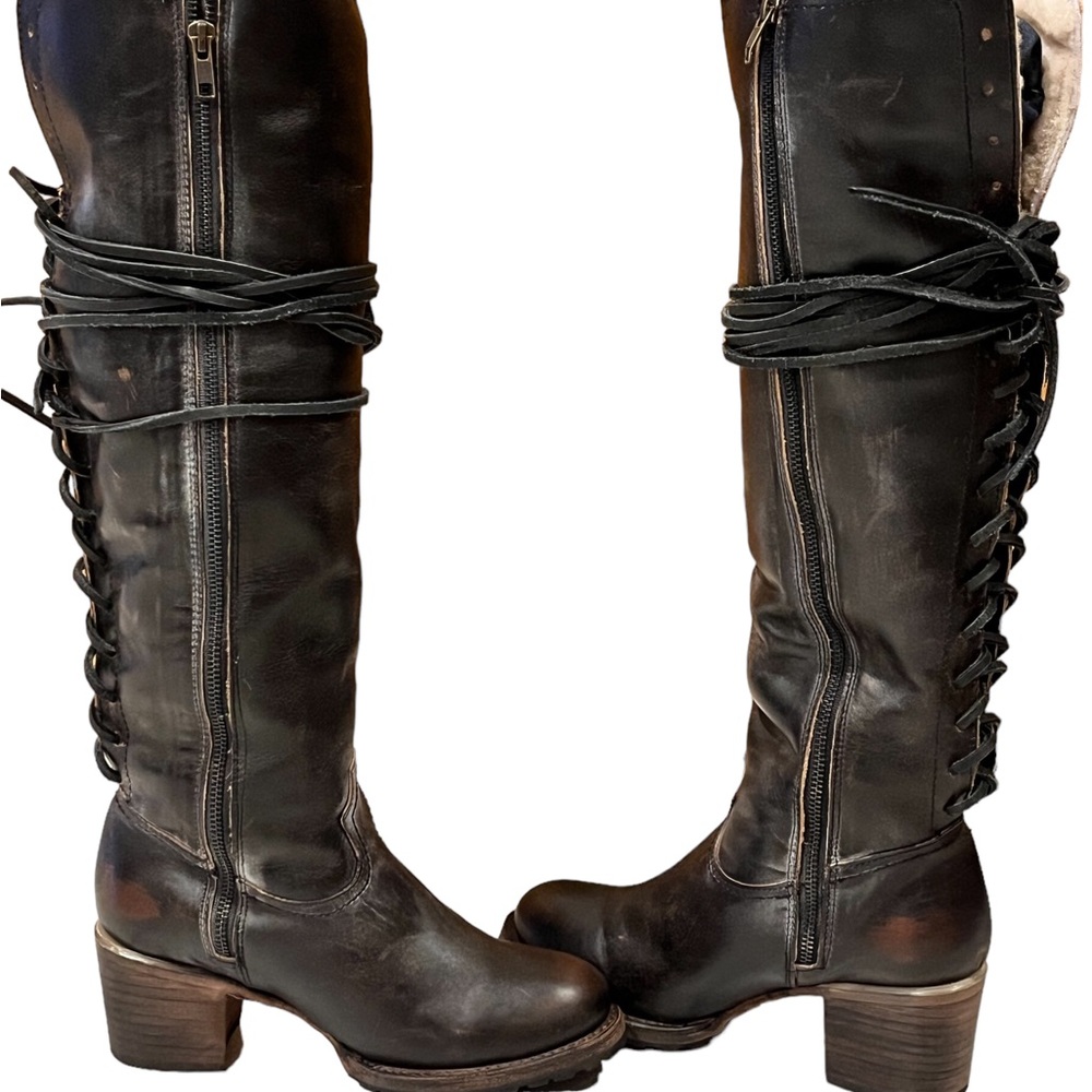 NEW Women’s FREEBIRD by STEVEN Black Iceland knee high Boots SIZE 8 Original Box